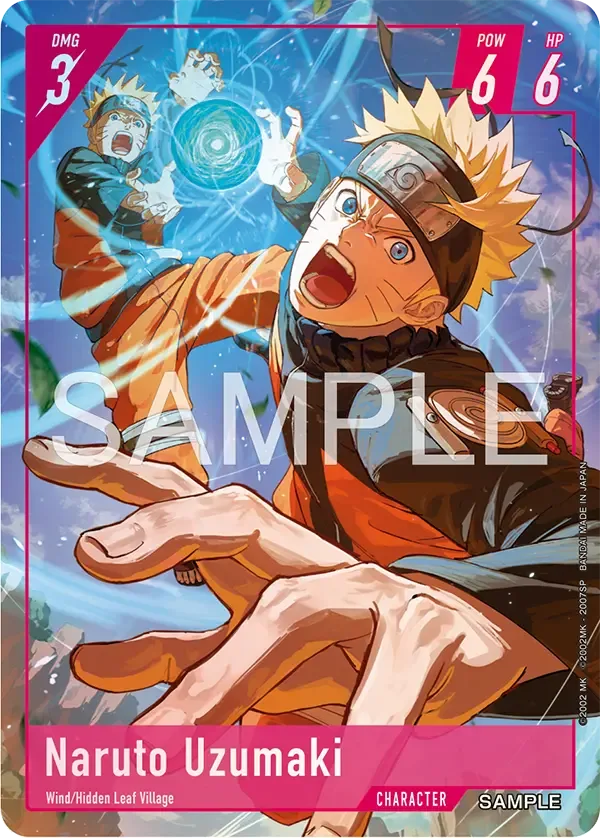 NARUTO CARD GAME card 8 shown on Bandai's official site